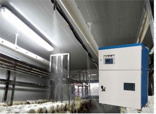 Sistema de névoa da casa de cogumelos