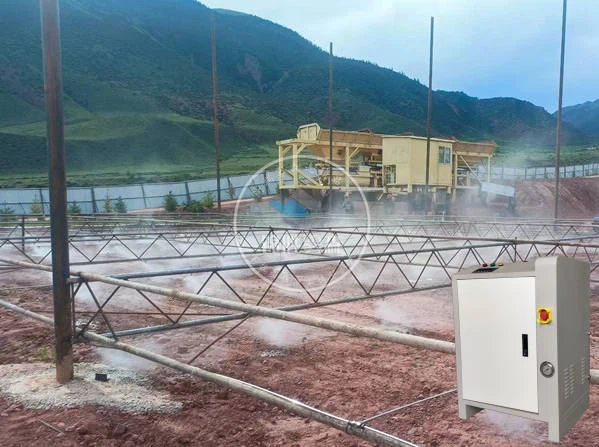 Sistema de umidificação de névoa do solo